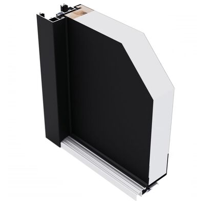 vidaXL Drzwi wejściowe, antracytowe, 90x200 cm, aluminium