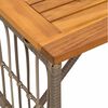 vidaXL St&oacute;ł na Zewnątrz Szary 80 x 40 x 40 cm Stal i poli rattan