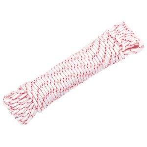 vidaXL Linka rozrusznika, biało-czerwona, &Oslash;3 mm 10 m, nylon