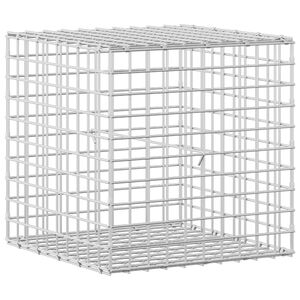 vidaXL Gabion z drutu 5 mm i siatką 5x5 cm 50x50x50 cm Stal ocynkowana