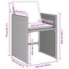 vidaXL Zestaw do jadalni w ogrodzie 5 pcs Jasnoszary polirattan