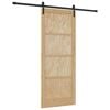 vidaXL Drzwi przesuwne naturalny 86 x 211 cm Lite drewno sosnowe