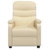 vidaXL Elektryczny fotel masujący, kremowy, tkanina