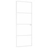 vidaXL Drzwi wewnętrzne, białe, 76x201,5 cm, szkło i aluminium