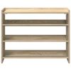 vidaXL P&oacute;łka na buty, dąb sonoma 80x25x62 cm, materiał drewnopochodny