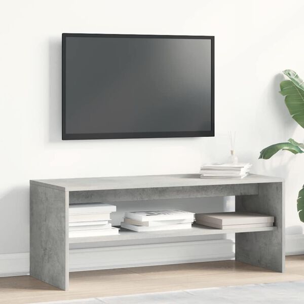 vidaXL Szafka pod TV, betonowy szary, 100 x 40 x 40 cm, płyta wi&oacute;rowa