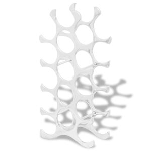 vidaXL Aluminiowy stojak na 15 butelek wina, srebrny