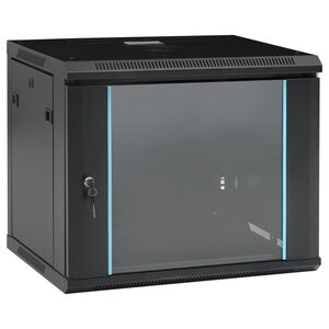 vidaXL Ścienna szafka serwerowa 9U, 19", IP20, 600x450x510 mm