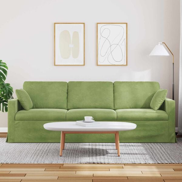 vidaXL Sofa Jasnozielony 228 x 78 x 80 cm Aksamit
