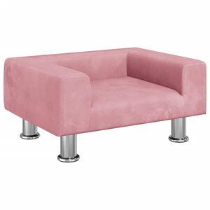vidaXL Sofa dla dzieci, r&oacute;żowa, 50x40x26,5 cm, aksamitna