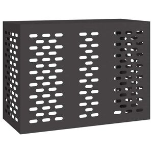 vidaXL Pokrywa do klimatyzatora Czarny 110 x 50 x 80 cm Stal