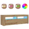 vidaXL Szafki nocne z LED, 2 szt., dąb artisan, 60x35x40 cm