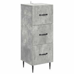 vidaXL Szafka z Szufladami Betonowy szary 33 x 34,5 x 89,5 cm
