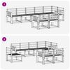 vidaXL Zestaw sof na zewnątrz 8 pcs Naturalny Lite Drewno Akacji