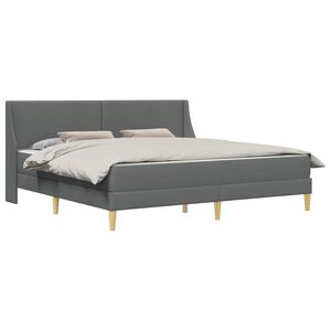 vidaXL Rama ł&oacute;żka z materacem Ciemnoszary 180 x 200 cm Poliester