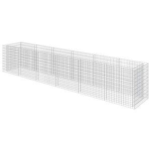 vidaXL Podwyższona donica gabionowa, galwanizowana stal, 540x90x100 cm
