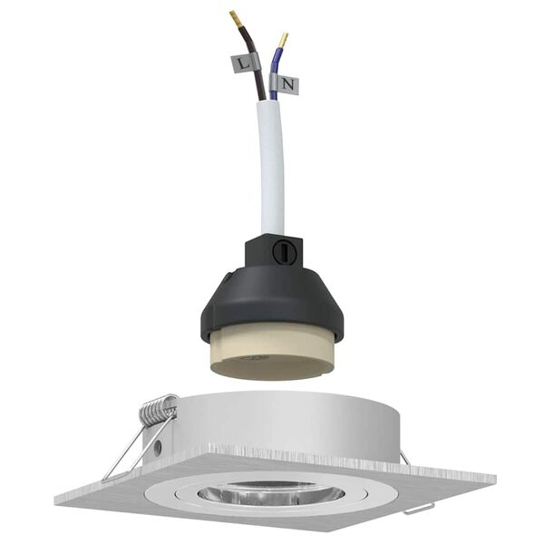 vidaXL Spotlighty Z reflektorami 12 pcs Srebrny 9 x 9 x cm Aluminium