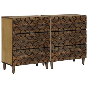 vidaXL Bufet 2 szt. 60 x 33,5 x 75 cm Drewno z mango Brązowy