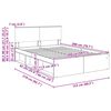 vidaXL Ramka ł&oacute;żka Szary beton 150 x 200 cm Materiał drewnopochodny