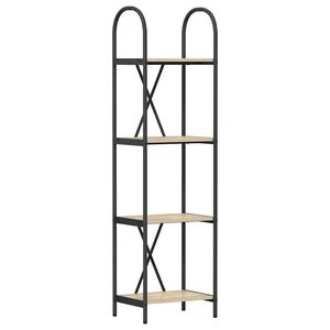 vidaXL P&oacute;łka na książki 4 poziomy 40 x 30 x 146 cm Drewno inżynieryjne