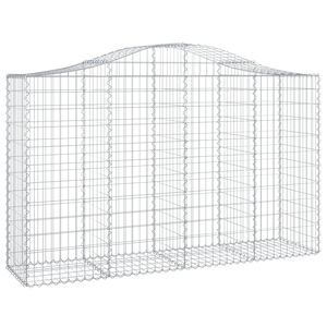 vidaXL Łukowaty kosz gabionowy 200x50x120/140 cm, galwanizowane żelazo