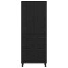 vidaXL Highboard 2 pcs Czarny Dąb Drewno inżynieryjne i szkło