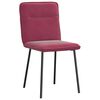 vidaXL Krzesła stołowe, 2 szt., winna czerwień, obite aksamitem