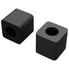 vidaXL Uchwyt szuflady 2 pcs Czarny 15 x 15 x 15mm Kopolimer PP