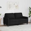 vidaXL Sofa 2-osobowa, czarna, 140 cm, tapicerowana tkaniną