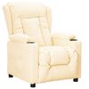 vidaXL Fotel ułatwiający wstawanie, kremowy, obity sztuczną skórą