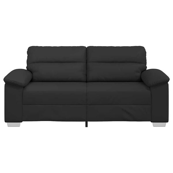 vidaXL Sofa 2-osobowa czarna 180x81x84 cm ze sk&oacute;ry ekologicznej