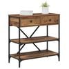 vidaXL Konsola z szufladą z p&oacute;łką Brązowy 100 x 34,5 x 75 cm drewno