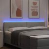 vidaXL Wezgłowie LED Ze LED Lights Jasnoszary 180 cm Poliester