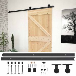 vidaXL Drzwi przesuwne 90 x 210 cm Lite drewno sosnowe