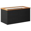 vidaXL Donica, czarna, 80x40x40 cm, polirattan