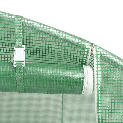 vidaXL Szklarnia ze stalową ramą, zielona, 24 m², 8x3x2 m