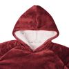 vidaXL Bluza-koc Bordeaux Czerwony M Fleece i Flanela
