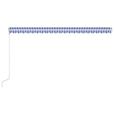 vidaXL Automatycznie zwijana markiza, 500x300 cm, niebiesko-biała