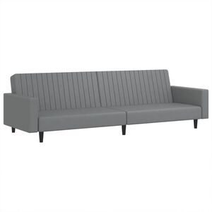 vidaXL 2-osobowa sofa, szara, sztuczna sk&oacute;ra