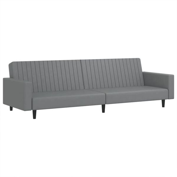 vidaXL 2-osobowa sofa, szara, sztuczna skóra