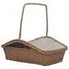 vidaXL Koszyk na drewno z uchwytem, 61,5x46,5x58 cm, brązowy, wiklina