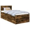 vidaXL Ramka ł&oacute;żka Dąb wędzony 90 x 190 cm Drewno inżynieryjne