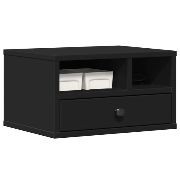 vidaXL Stojak pod drukarkę, czarny, 40x32x22,5 cm