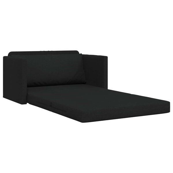 vidaXL Sofa Bed 110cm Czarny tkanina