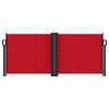 vidaXL Zwijana markiza boczna, czerwona, 100 x 1000 cm