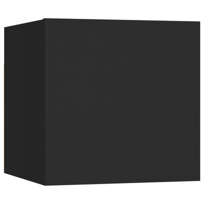 vidaXL Szafki nocne, 2 szt., czarne, 30,5x30x30 cm, płyta