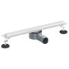vidaXL 360&deg; Odpływ prysznicowy z cienkim modelem srebrny 50 cm