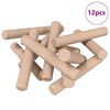 vidaXL Drewniane kołki 12 szt. brązowy &Oslash; 6 x 40 mm Lite drewno