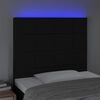 vidaXL Zagł&oacute;wek do ł&oacute;żka z LED, czarny, 90x5x118/128 cm, tkanina