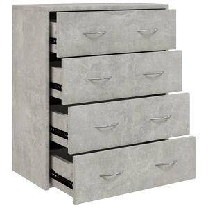 vidaXL Komoda z 4 szufladami, 60 x 30,5 x 71 cm, szarość betonu